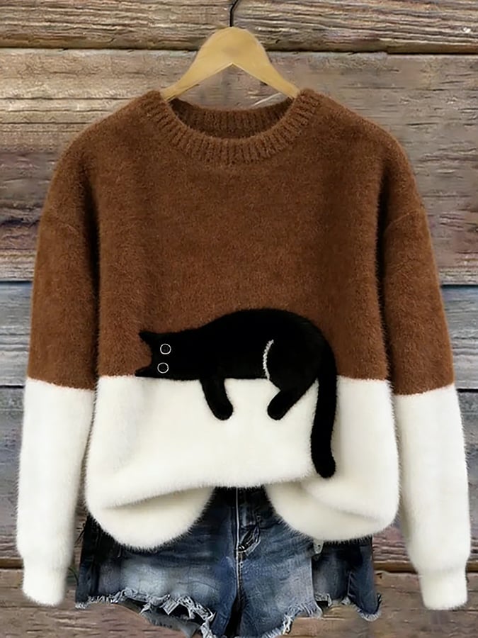 Pull Femme Chat 3D Douillet