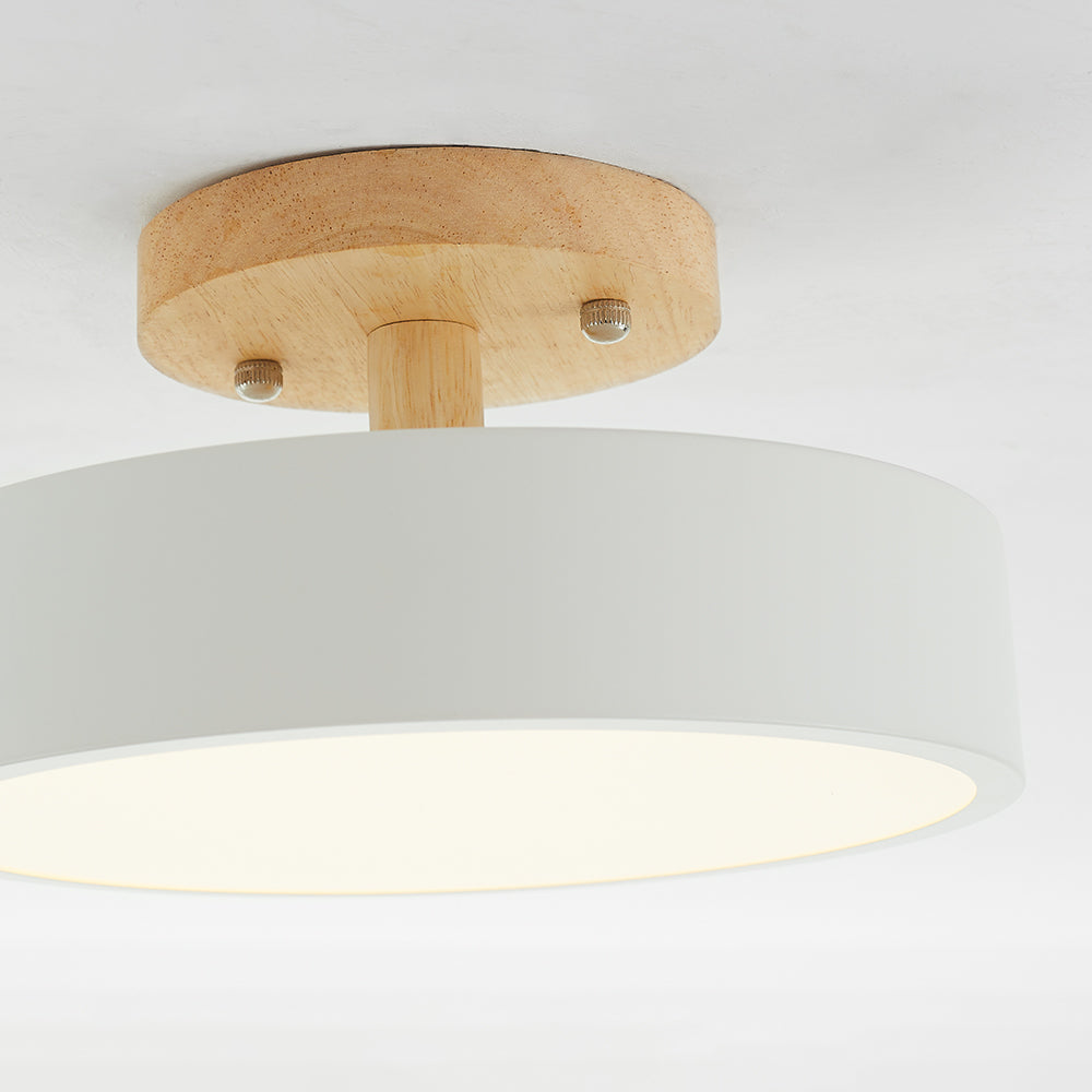 Plafonnier LED – Effet Bois – Diffuseur Opalin