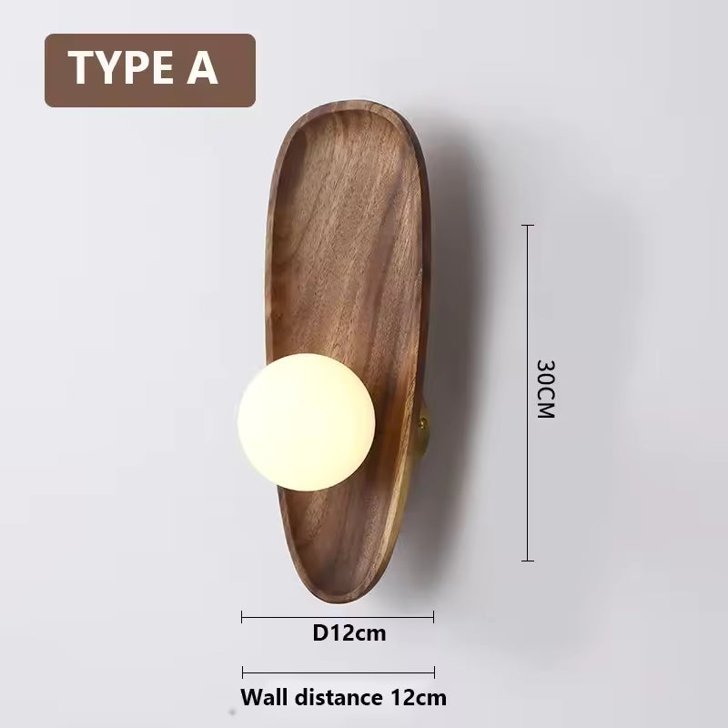 Applique Murale – Bois – Globe