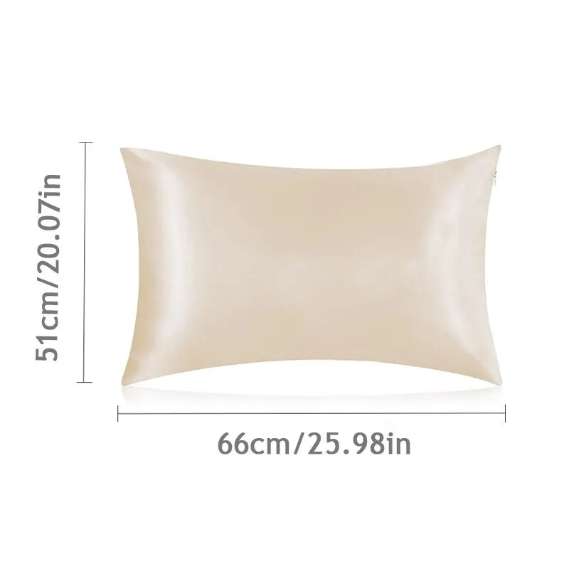 Taie Oreiller Soie – Fermeture Zippée – Sommeil