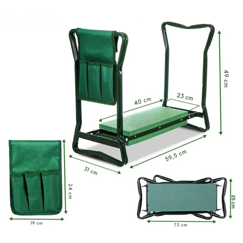 Tabouret Jardin Pliant – Porte-Outils – Jardinage