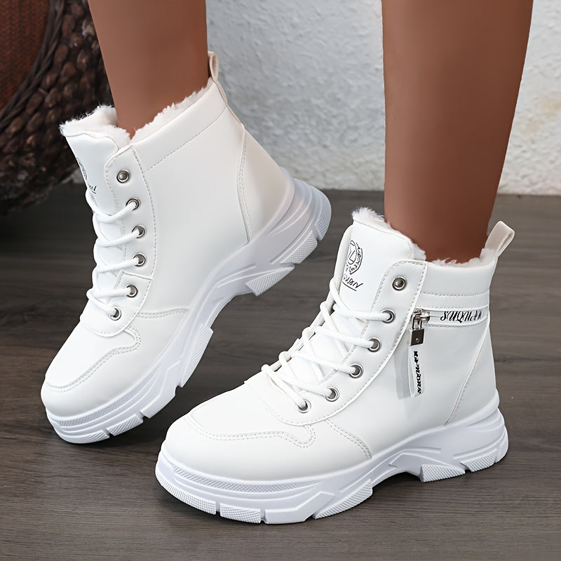Bottines Hiver Femme – Doublure Fourrée – Lacets