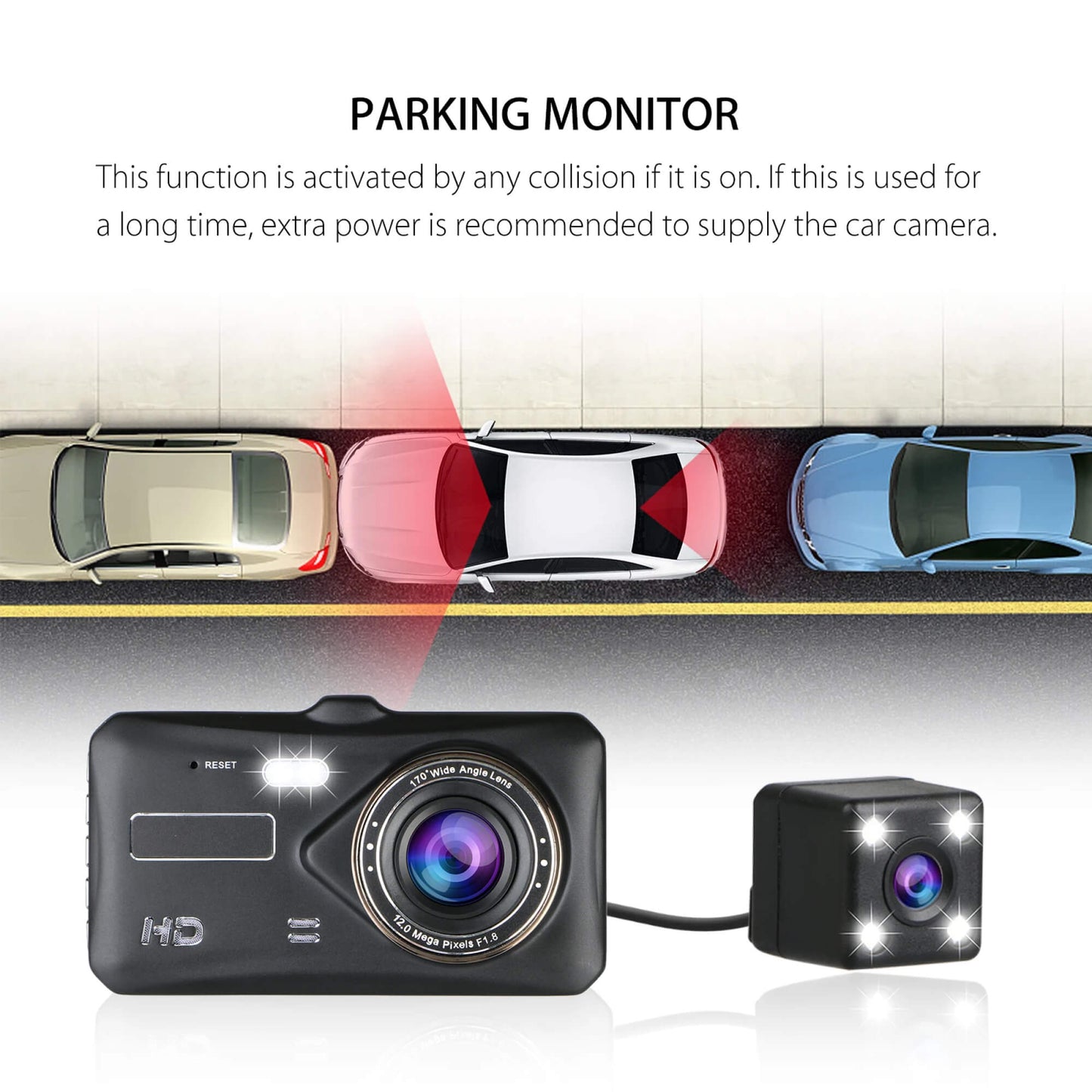 Dashcam Double Avant Arrière 1080P