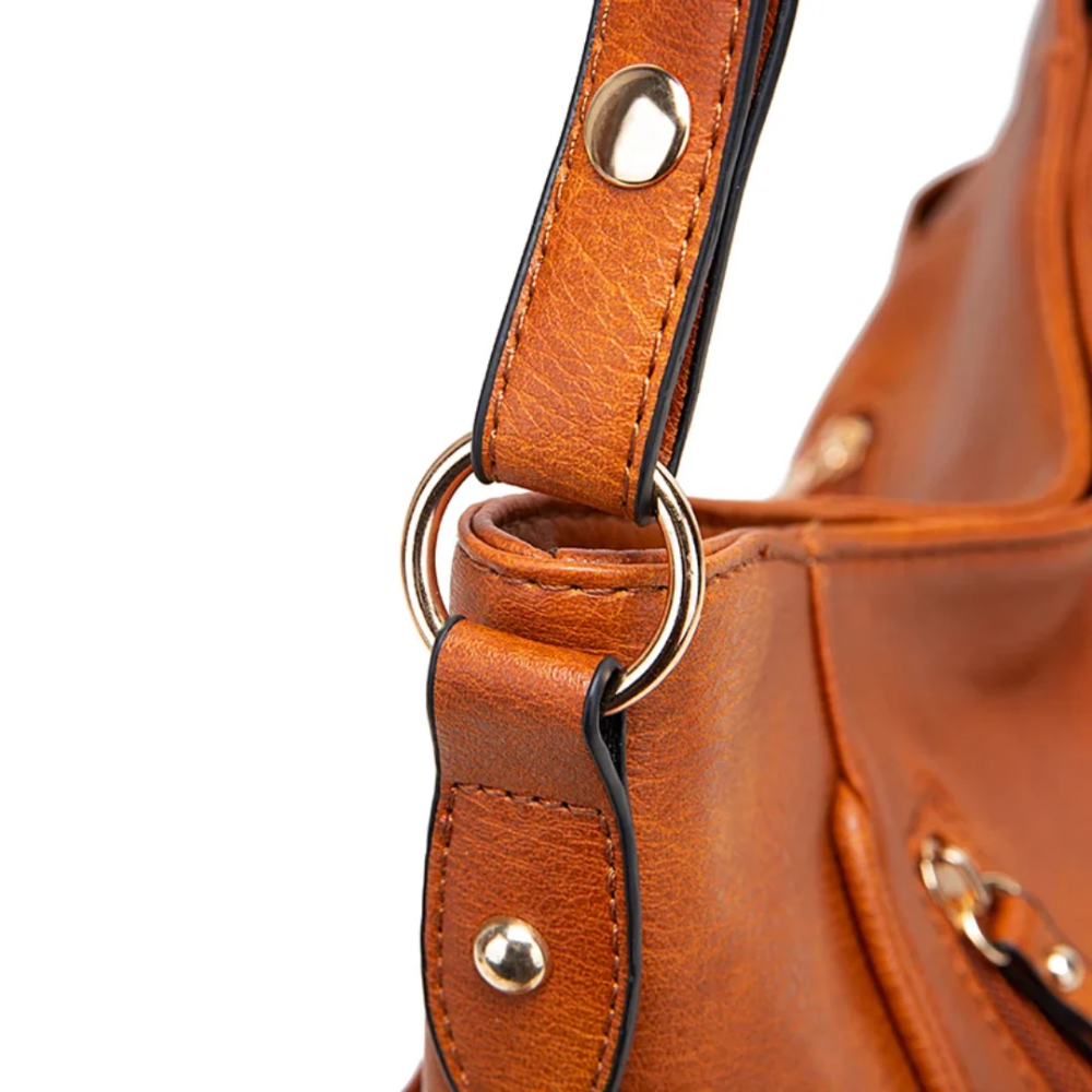 Célavine Sac à Bandoulière en Cuir | Sac à Main à Poches Multiples