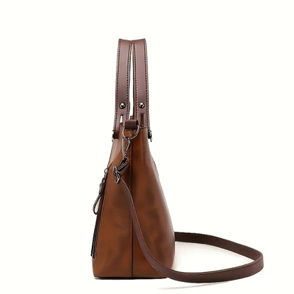 Floréa Sac à Main en Cuir pour Femme | Cabas Essentiel au Style Classique