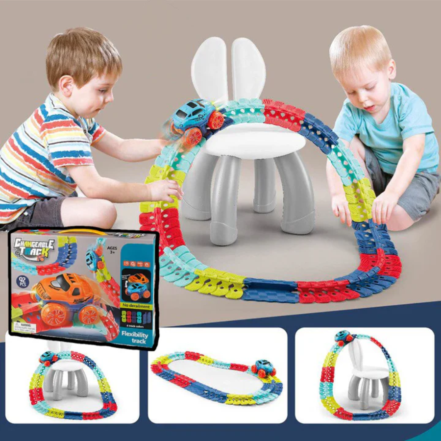 Bend-N-Race Circuit Automobile | Circuit Flexible pour Enfant