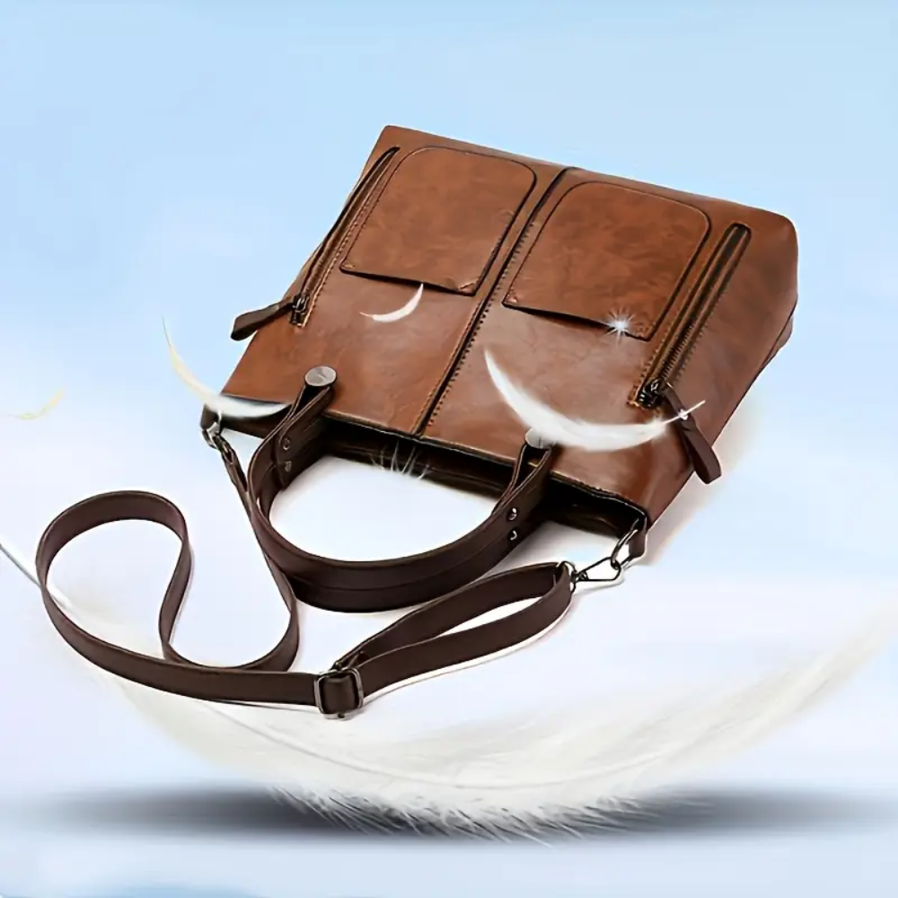 Floréa Sac à Main en Cuir pour Femme | Cabas Essentiel au Style Classique