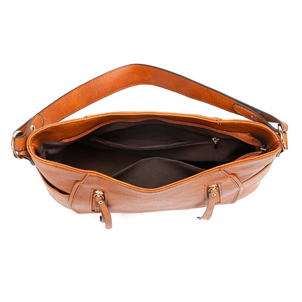 Célavine Sac à Bandoulière en Cuir | Sac à Main à Poches Multiples