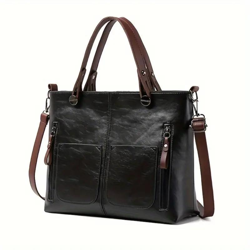 Floréa Sac à Main en Cuir pour Femme | Cabas Essentiel au Style Classique