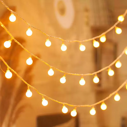 Guirlande lumineuse LumiSphere | Boules LED pour la maison et le jardin