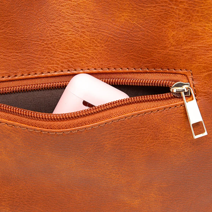 Célavine Sac à Bandoulière en Cuir | Sac à Main à Poches Multiples