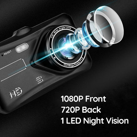 Dashcam Double Avant Arrière 1080P