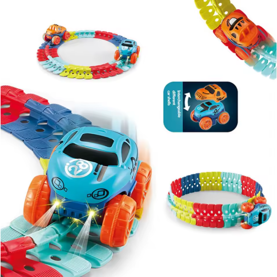 Bend-N-Race Circuit Automobile | Circuit Flexible pour Enfant