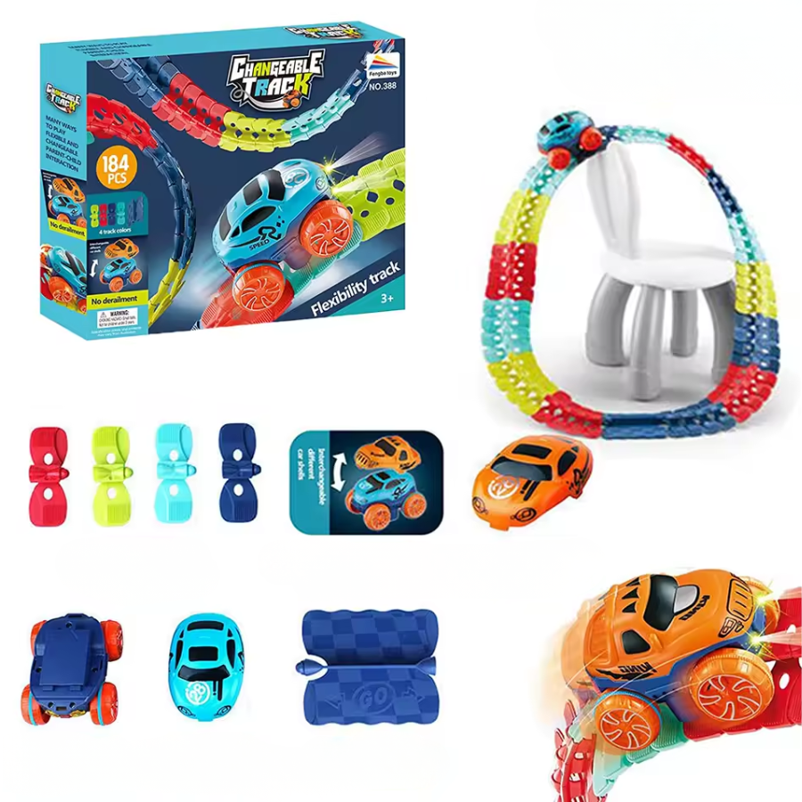Bend-N-Race Circuit Automobile | Circuit Flexible pour Enfant