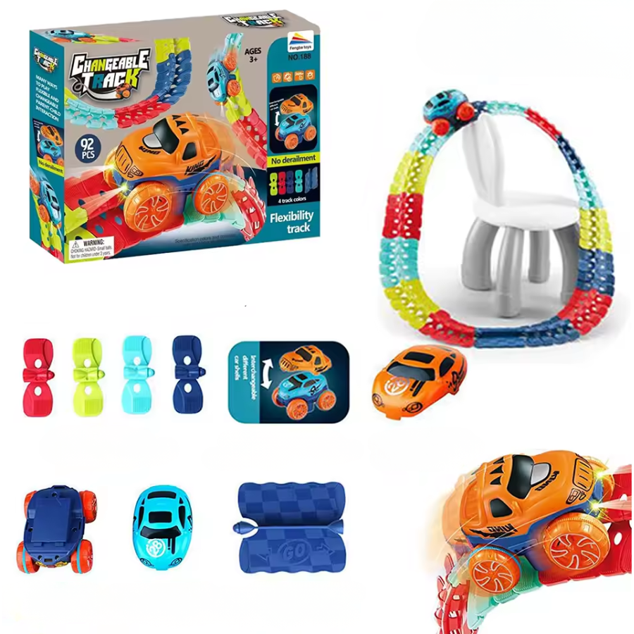 Bend-N-Race Circuit Automobile | Circuit Flexible pour Enfant