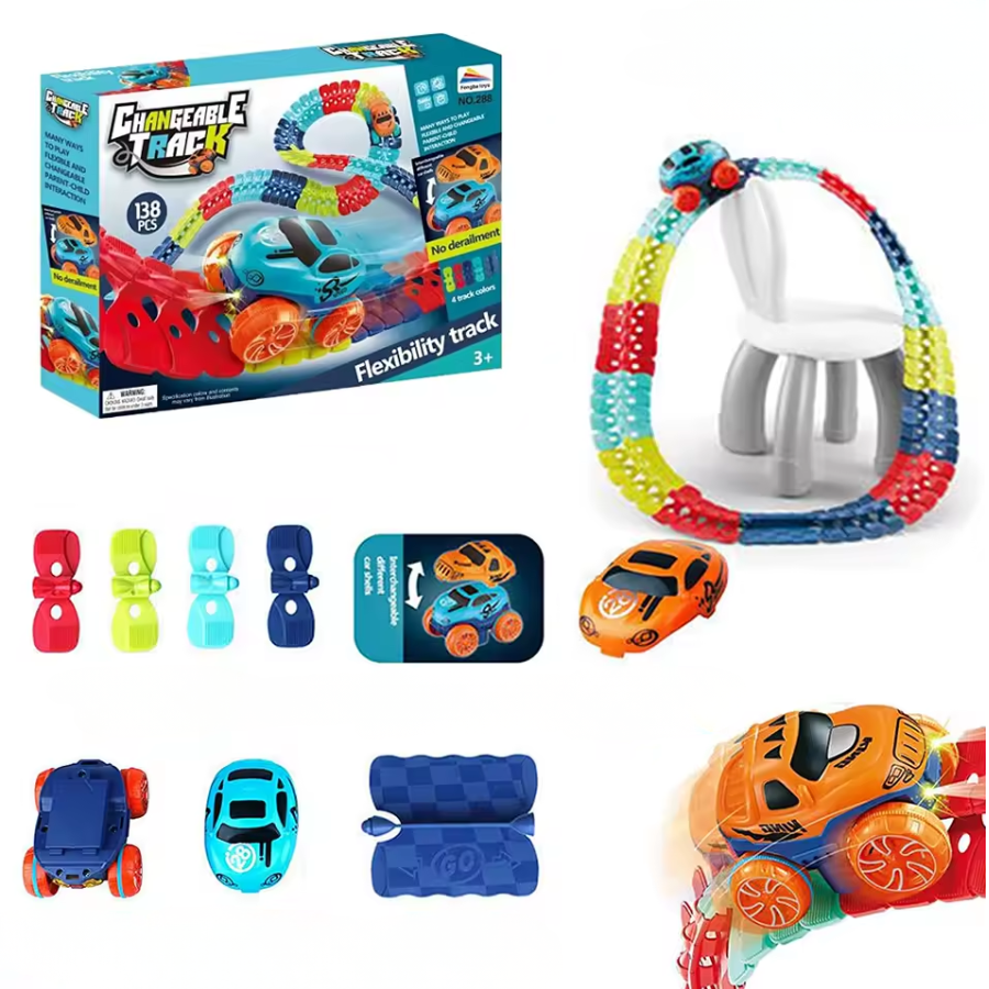 Bend-N-Race Circuit Automobile | Circuit Flexible pour Enfant