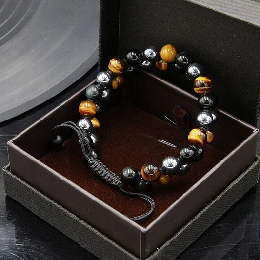Bracelet Double Couche Pierres Protection