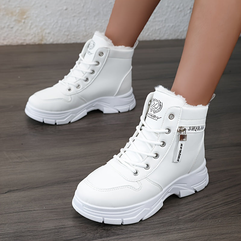 Bottines Hiver Femme – Doublure Fourrée – Lacets
