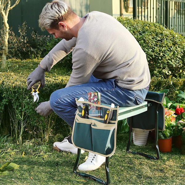 Tabouret Jardin Pliant – Porte-Outils – Jardinage