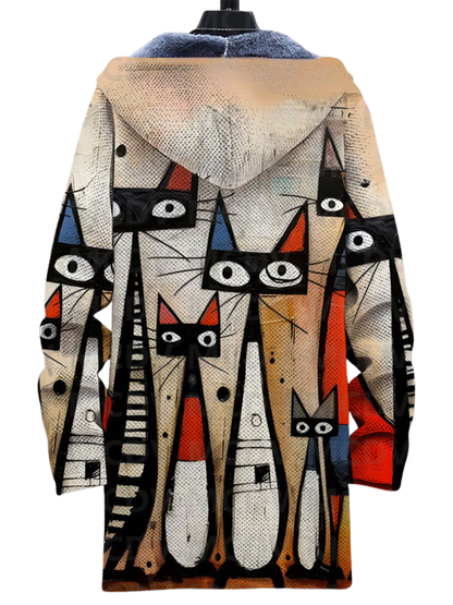 Auréon Manteau Polaire Artistique | Veste au Style Audacieux Unisexe