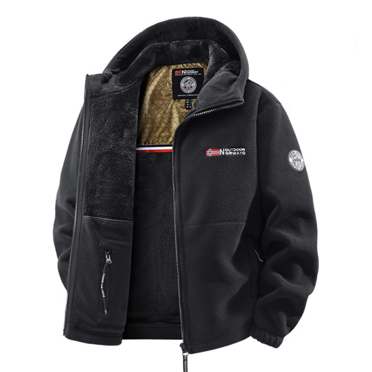 Homme Veste Polaire à Capuche – Zippée – Chaude