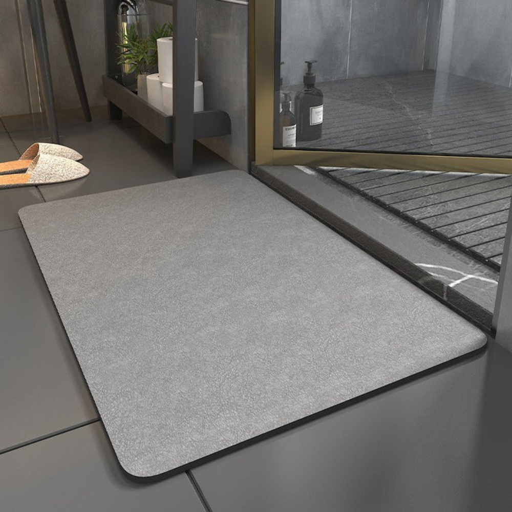 AquaDry Tapis de Bain en Pierre | Séchage Rapide & Confort Antidérapant