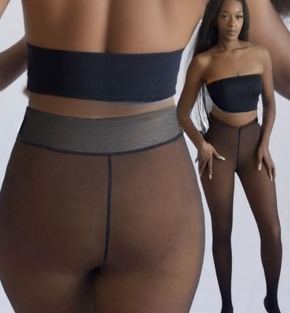 Collant Polaire Transparent – Taille Haute – Hiver