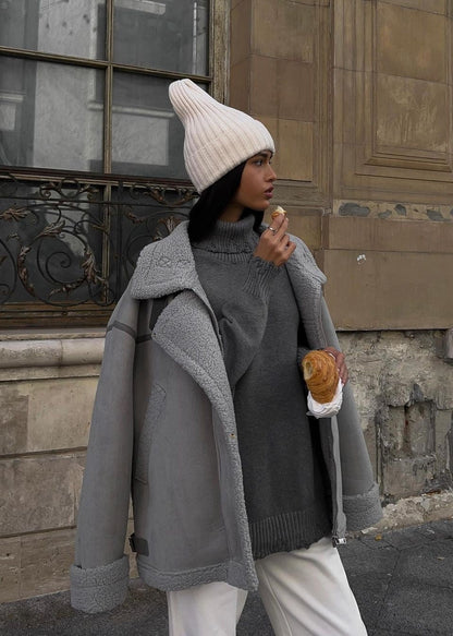 Veste Aviateur Hiver Femme – Doublure Sherpa – Fermeture Zippée