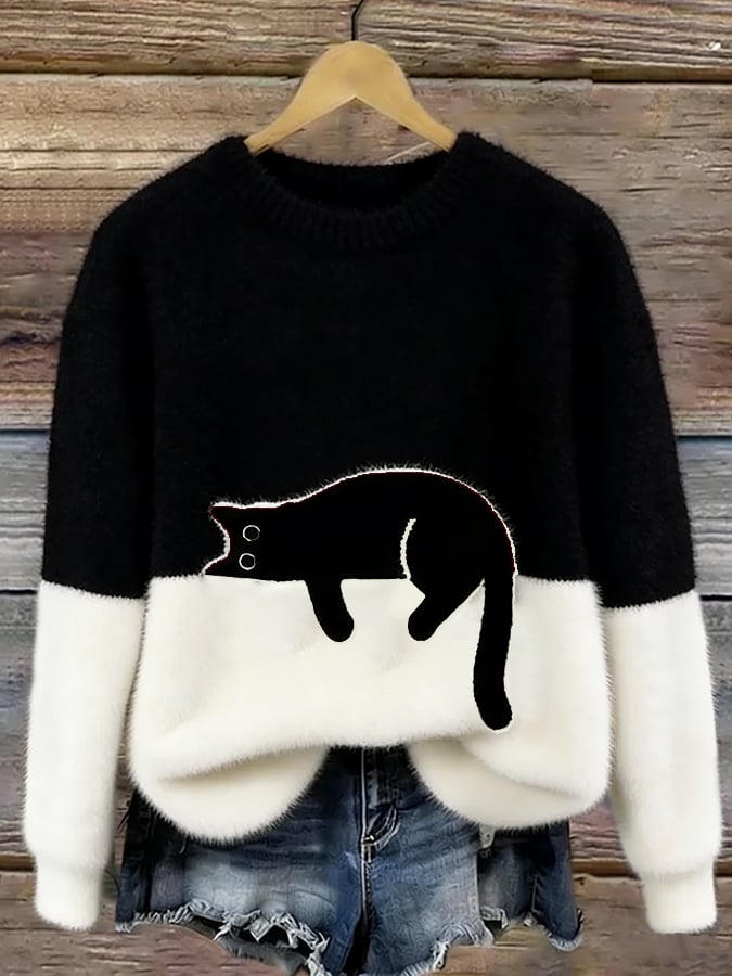Pull Femme Chat 3D Douillet