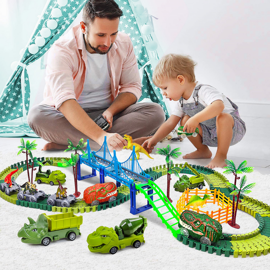 Circuit Voiture Dinosaures – Modulable – Jeu d’imitation