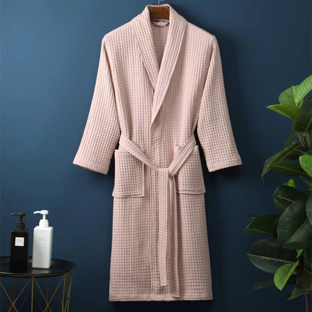 Peignoir Gaufré Coton Élégant