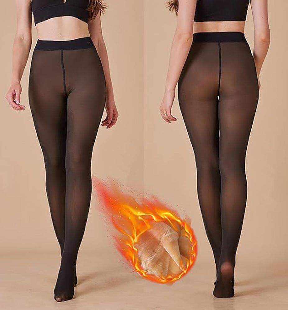 Collant Polaire Transparent – Taille Haute – Hiver