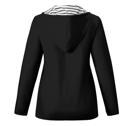 Veste Imperméable Femme – Capuche – Boutons Pression