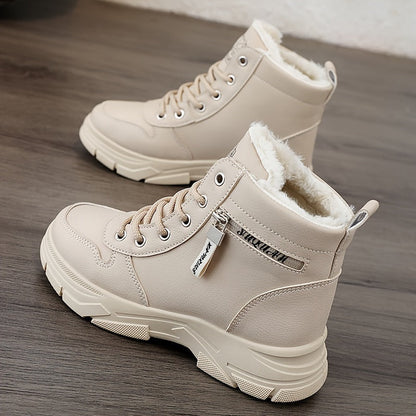 Bottines Hiver Femme – Doublure Fourrée – Lacets