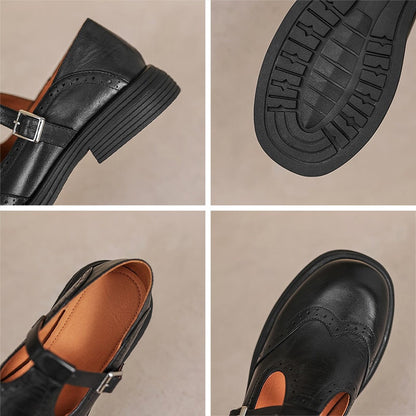 Chaussures Femme T-Bar Vintage Confort