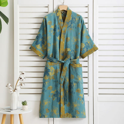 Peignoir Coton Gaze Vintage Femme