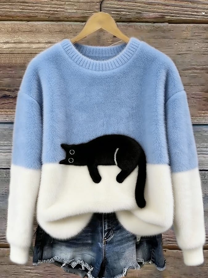 Pull Femme Chat 3D Douillet