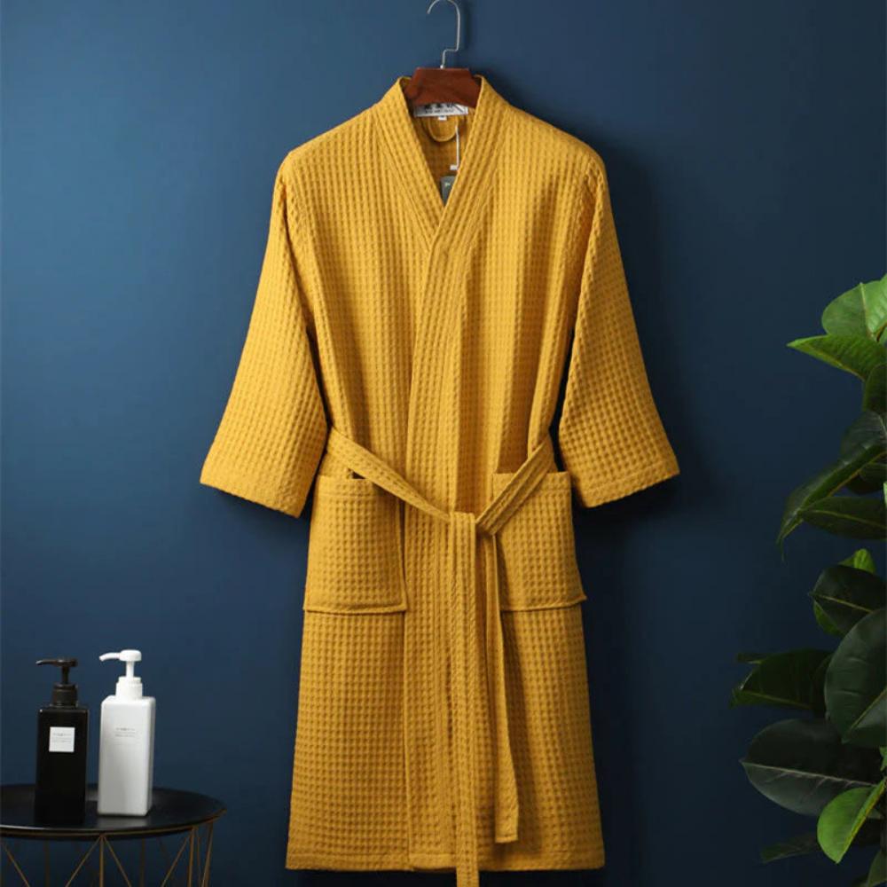 Peignoir Gaufré Coton Élégant