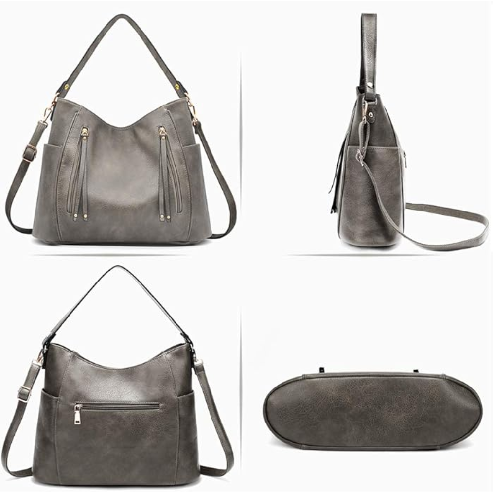 Célavine Sac à Bandoulière en Cuir | Sac à Main à Poches Multiples