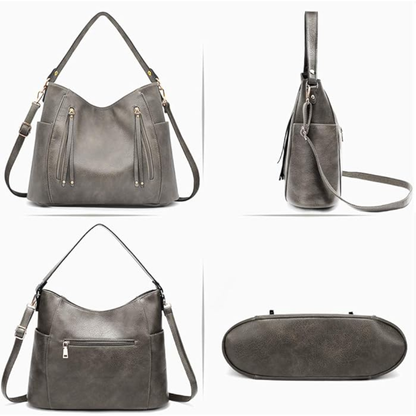 Célavine Sac à Bandoulière en Cuir | Sac à Main à Poches Multiples