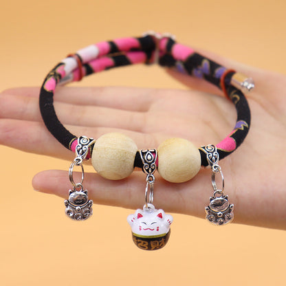 Collier Kimono Porte-Bonheur Chat