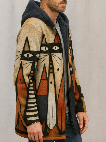 Auréon Manteau Polaire Artistique | Veste au Style Audacieux Unisexe