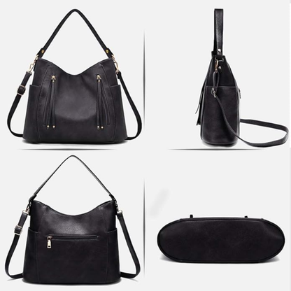 Célavine Sac à Bandoulière en Cuir | Sac à Main à Poches Multiples