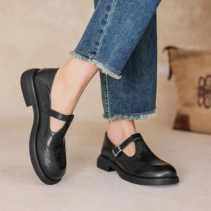 Chaussures Femme T-Bar Vintage Confort