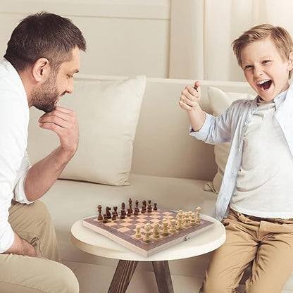 Coffret Échecs Bois 3-en-1 Pliable