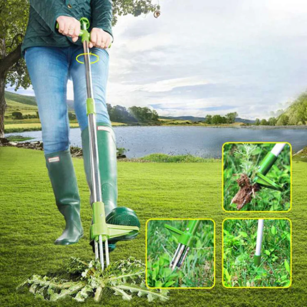 RootLift Arrache-Herbes | Outil Debout pour Extraction Profonde des Racines