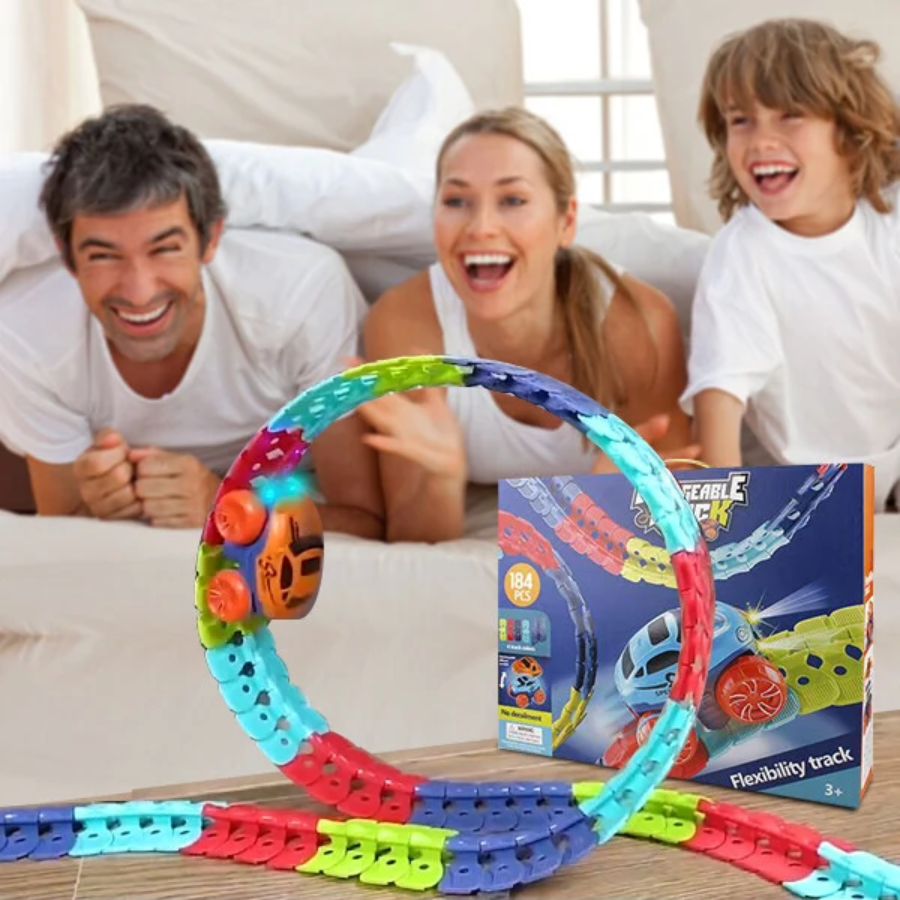Bend-N-Race Circuit Automobile | Circuit Flexible pour Enfant