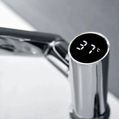 Robinet d'Évier Intelligent Pivotant à 360° | Inox avec Affichage Température