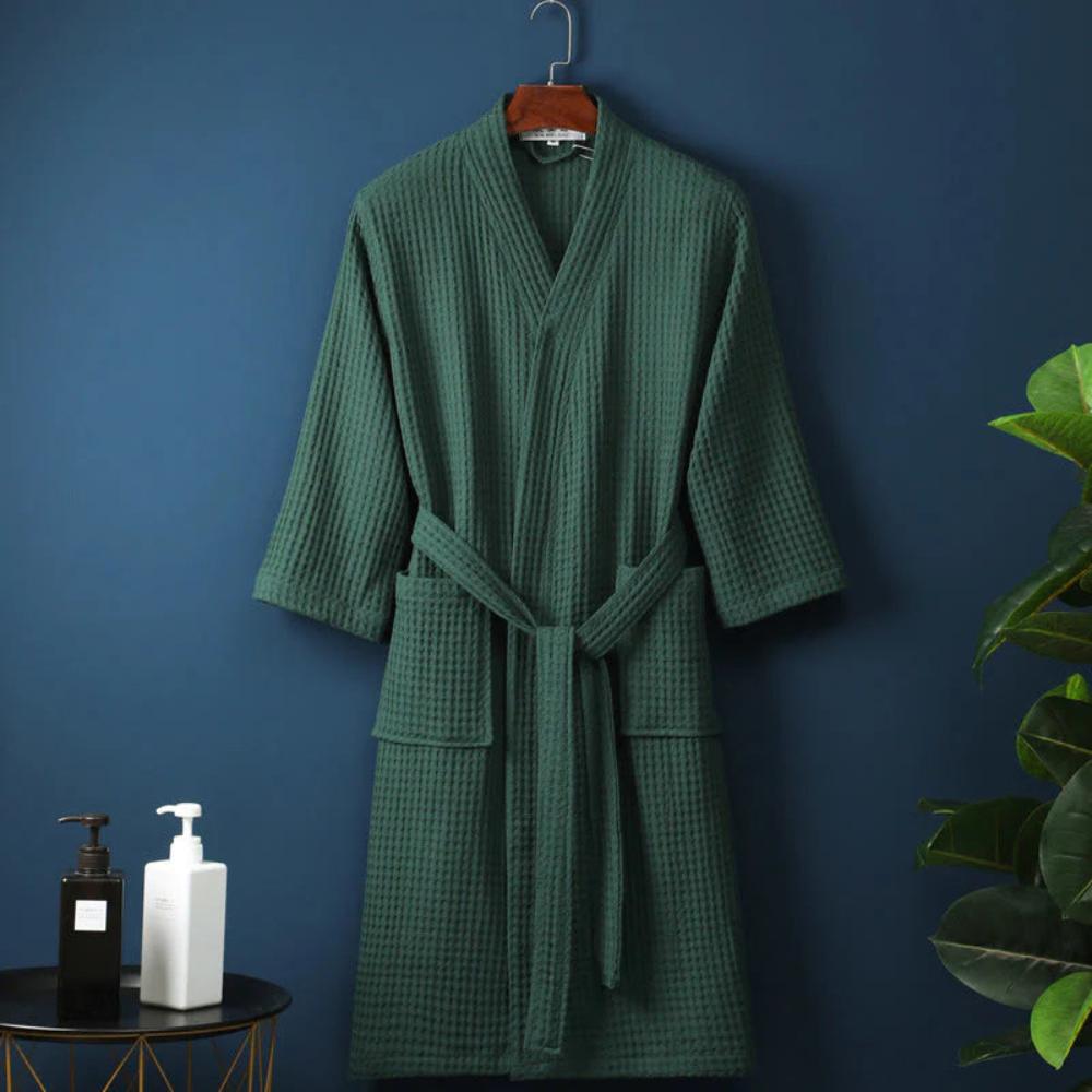 Peignoir Gaufré Coton Élégant