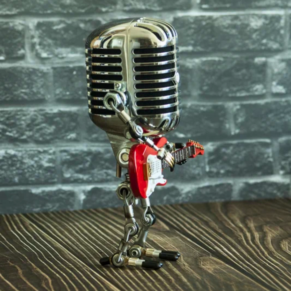 Statuette Microphone – Métal – Avec Guitare